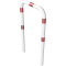 Guard hoop |  76 x 2,6 mm | without cross bar | for casting in concrete | total width: 750 mm | total height: 1500 mm | hot-dip galvanized and white coatedwith red reflecting stripes